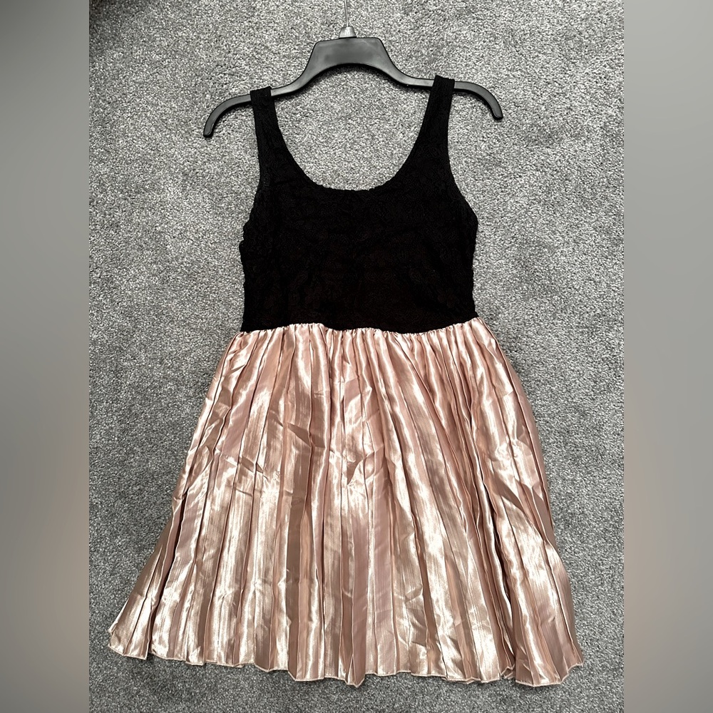 Black and Light Pink/Metallic Rose Dress. Delia’s, size medium